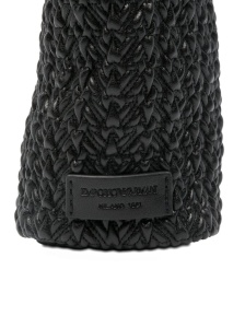 Emporio Armani Small Hobo Bag in Embossed Leather - Img 2
