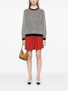 Emporio Armani Two-tone fisherman's rib jumper with EA logo - Img 2