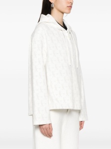 Emporio Armani Zip-up hoodie in double jersey with all-over lettering - Img 2