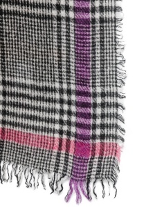 Faliero Sarti Plaid-pattern frayed-edge scarf - Img 2