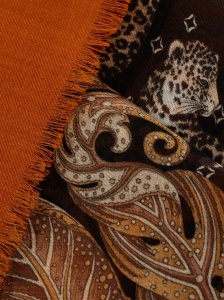 Ferragamo Madras print cashmere stole - Img 3