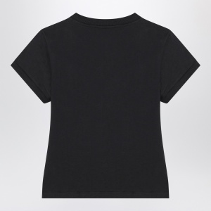 GANNI Washed black T-shirt with poodle print - Img 2
