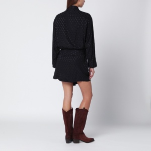 ISABEL MARANT Black polka-dot silk-blend dress - Img 2