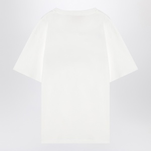 Ivory T-shirt with Chez Valentino print - Img 2