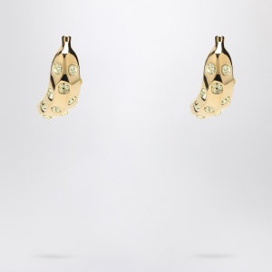 JACQUEMUS Banana earrings with rhinestones - Img 2