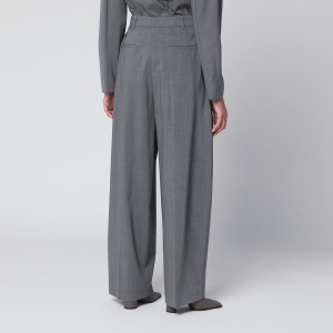 JACQUEMUS Grey pleated wool trousers - Img 2