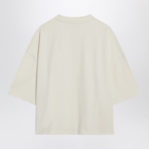 JACQUEMUS Light beige boxy T-shirt with logo - Img 2