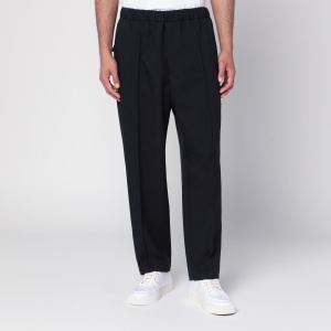 Jil Sander Midnight blue pants in technical gabardine
