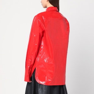 Jil Sander Shiny linen shirt with red tie - Img 2