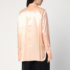 Jil Sander Shirt with pink tie in shiny viscose blend - Img 2