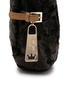 La Milanesa Fur-effect half-moon shoulder bag - Img 4