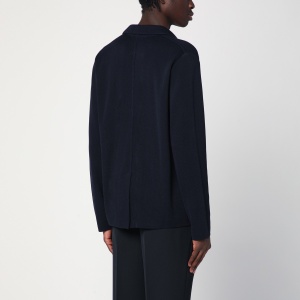 Lardini Navy blue single-breasted knitted jacket - Img 2