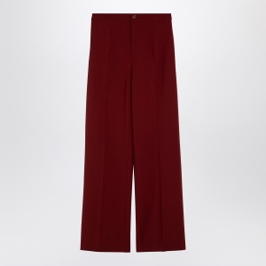 LouLou De Saison Burgundy wool palazzo trousers