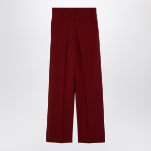 LouLou De Saison Burgundy wool palazzo trousers - Img 2