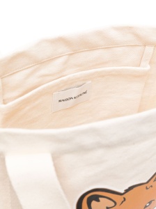 Maison Kitsuné Maison Kitsune fox head-print cotton tote - Img 2