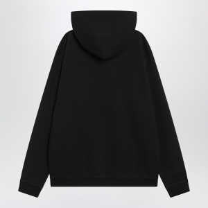 Maison Margiela Black hoodie with reversed logo - Img 2