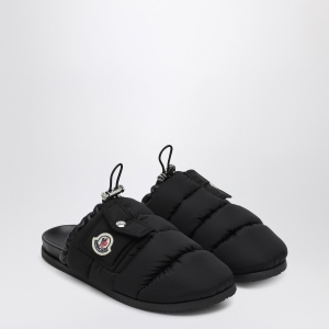 Moncler Black nylon mule Mon Pocket