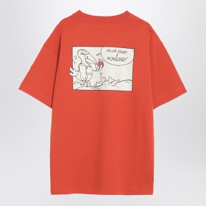 Moncler Genius Bright orange cotton t-shirt - Img 2