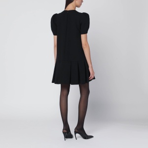 Moschino Black mini dress with pleats - Img 2