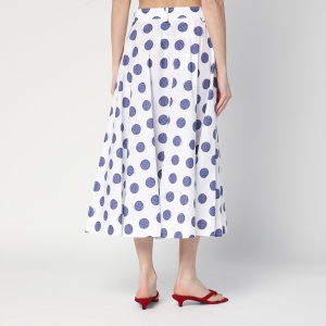 Moschino Flared white skirt with polka dots - Img 2