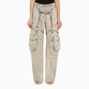 Off White Off-White™ Oversized cargo jeans in burnt denim