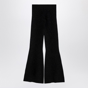 Palm Angels Black lurex viscose blend trousers - Img 2
