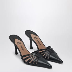 Paris Texas Black leather mule Nadia