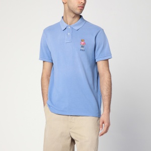 Polo Ralph Lauren Light blue polo with Polo Bear Custom Slim-Fit