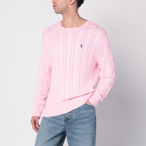 Polo Ralph Lauren Pink cable-knit cotton sweater