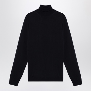 Roberto Collina Navy merino wool turtleneck sweater