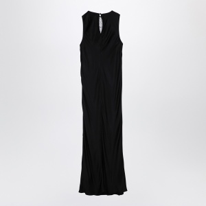 ROTATE Birger Christensen Black midi dress with mesh insert - Img 2