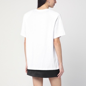 ROTATE Birger Christensen T-shirt over white in organic cotton - Img 2
