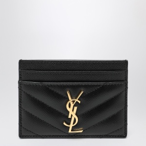 Saint Laurent Black Monogram credit card holder