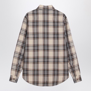 Saint Laurent Cassandre lavallière shirt in tartan cotton - Img 2