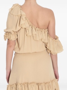 Saint Laurent one-shoulder ruffled dress - Img 2