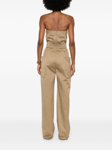 Saint Laurent strapless belted cotton jumpsuit - Img 3