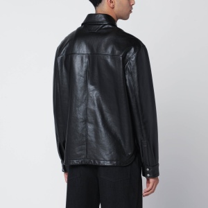 Salvatore Santoro Black leather overshirt - Img 2