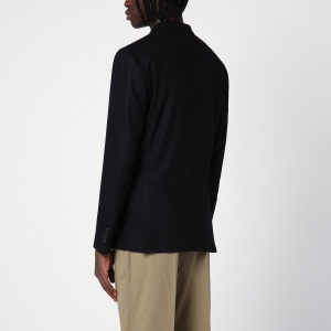 Santaniello Black wool-blend double-breasted jacket - Img 2