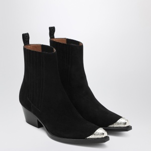 Sartore Black suede Wax ankle boot