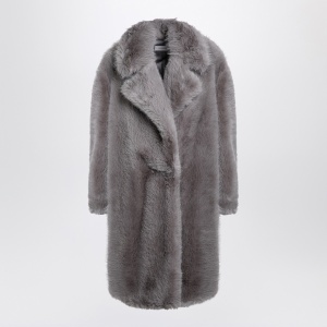 Sportmax Light grey faux fur coat