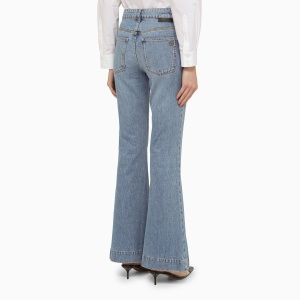 Stella McCartney Falabella mid vintage blue wide leg jeans - Img 2