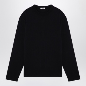 Tekla Black pyjama crew-neck sweater