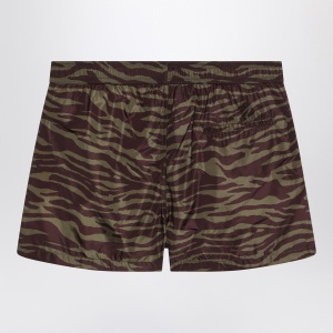 The Attico Zebra shorts in khaki/brown nylon - Img 2
