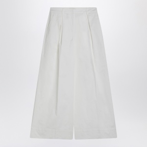 the garment White cotton palazzo trousers