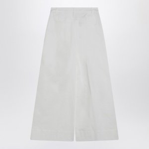 the garment White cotton palazzo trousers - Img 2