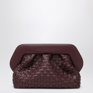 THEMOIRè Plum-coloured woven Bios clutch bag - Img 1