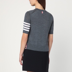Thom Browne Grey sweater in virgin wool - Img 2