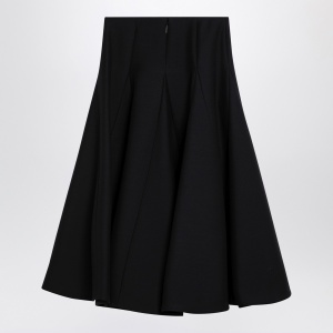Valentino Black silk flounced midi skirt - Img 2