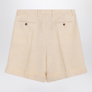 Valentino Butter-coloured Bermuda shorts with turn-ups - Img 2