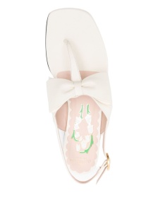 Valentino Garavani Bow-embellished slingback sandals - Img 2